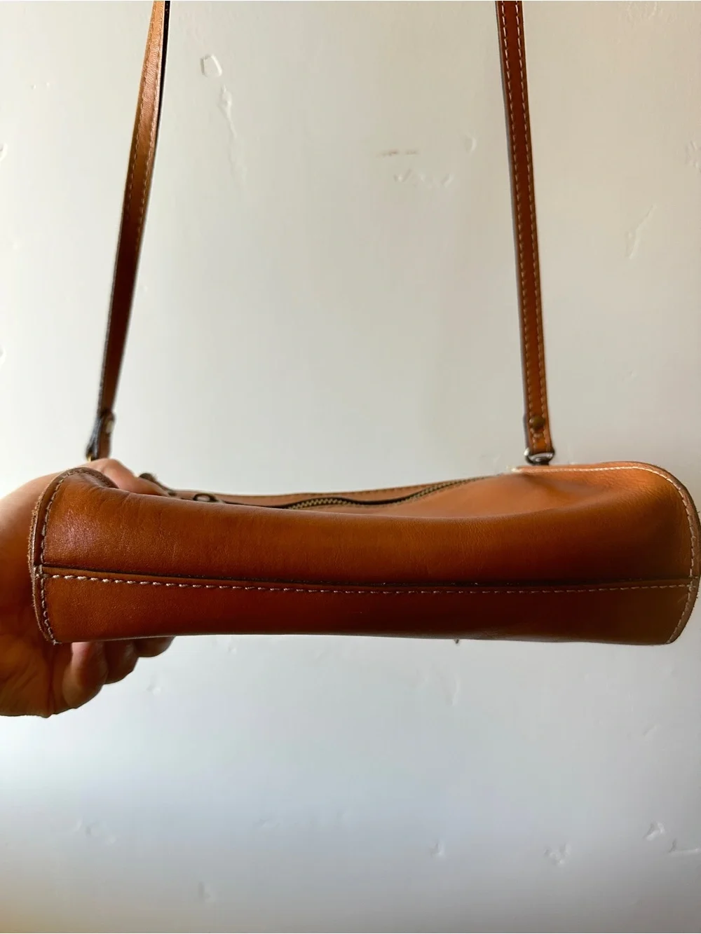 Patricia Nash Cognac Leather Messenger Crossbody